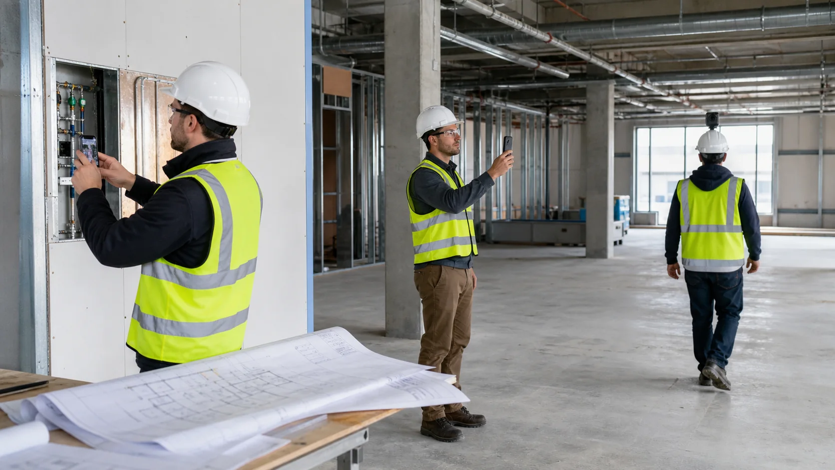Drei Möglichkeiten, ein Werk zu dokumentieren: gerichtete Fotografie mit dem Mobiltelefon, räumliches Scannen und eine 360-Grad-Kameratour