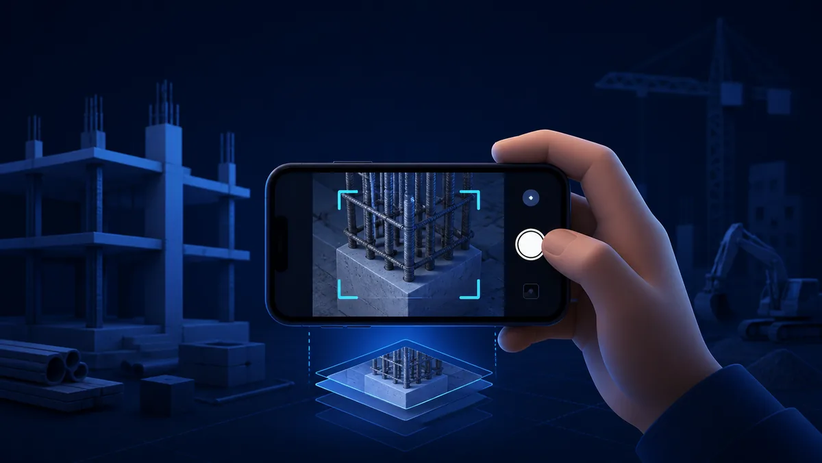 Capturando um detalhe de construção com uma câmera de telefone